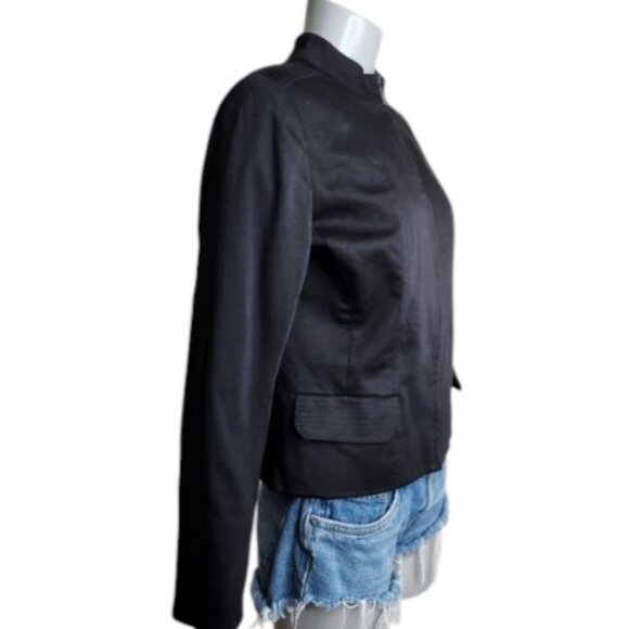 Optimum Nostalgic black slim fit moto blazer size 10 - Picture 2 of 12